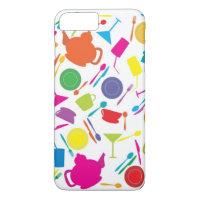 Motif avec la substance de cuisine colorée