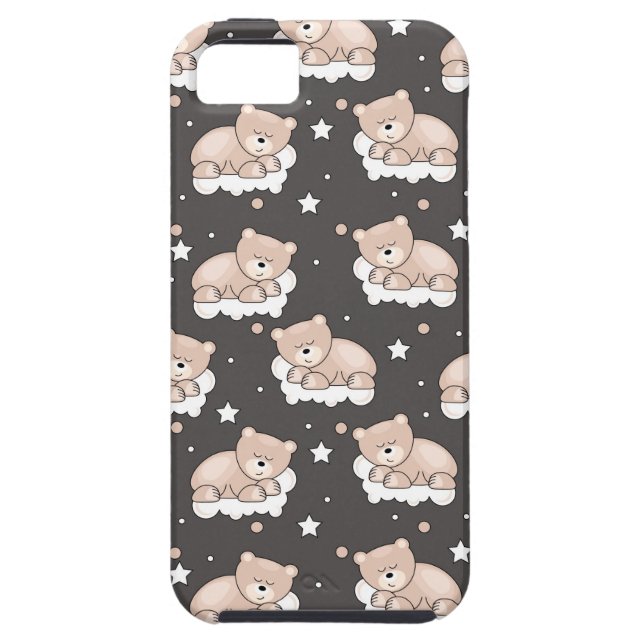 Coques Case-Mate iPhone motif avec le petit sommeil d'ours (Dos)