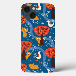 Case-Mate iPhone Case motif avec les chats et les oiseaux mignons