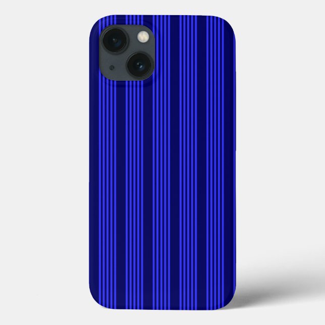 Coques Case-Mate iPhone Motif bleu cinq bandes (Verso)