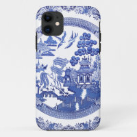Motif bleu de saule