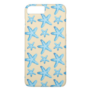 Coque Case-Mate Pour iPhone Motif bleu d'étoiles de mer d'aquarelle