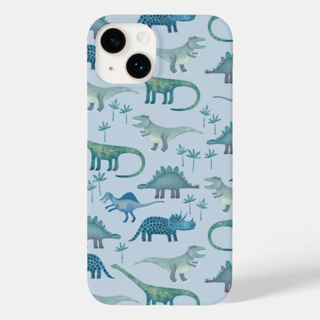 Coques Case-Mate iPhone Motif bleu Dinosaur (Verso)