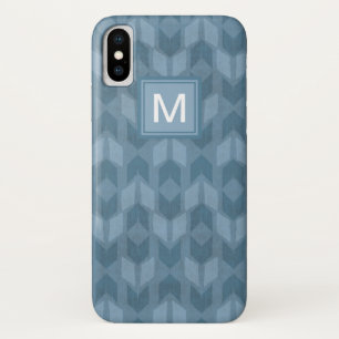 Coque iPhone X Motif bleu extérieur de flèche d'étape   du