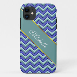 Etui iPhone Case-Mate Motif Blue Sapphire Chevron