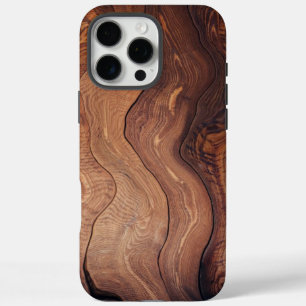 Coques iPhone 16 Pro Max Motif Bois En Mouvement Rustique Chic Élégant