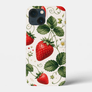 Case-Mate iPhone Case Motif botanique de fraise sans couture de style vi