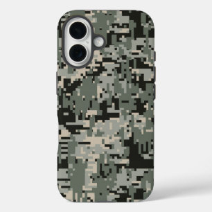 Coques iPhone 16 Motif Camo Forêt-Noire