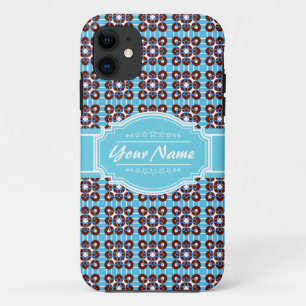 Coques Pour iPhone Motif Carré Aqua Turquoise Personnalisé