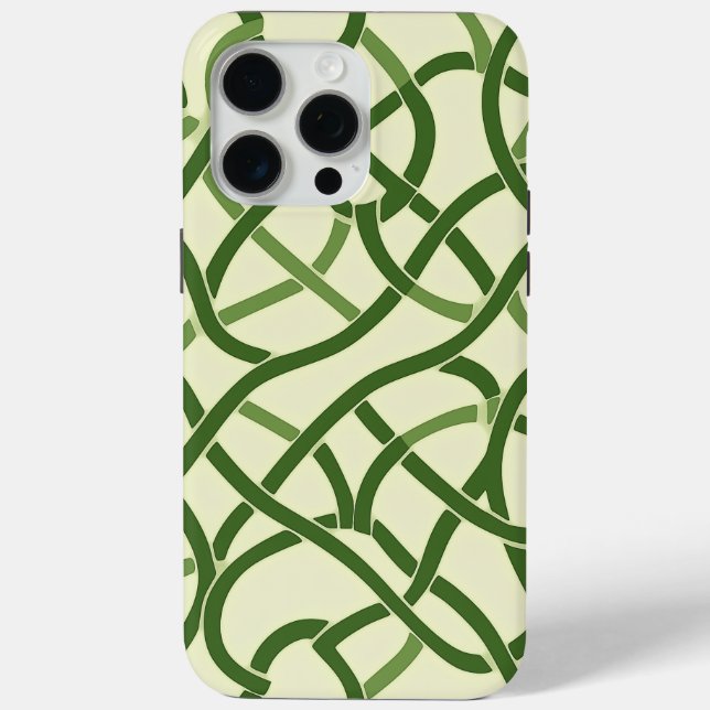 Coques Case-Mate iPhone ☘️ Motif Celtique Vert en Entrelacs 🍀 (Verso)