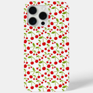 Coque iPhone 15 Pro Max Motif Cerises Rouges Cerise