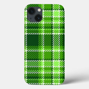 iPhone 13 Case Motif Checkered de couleur verte