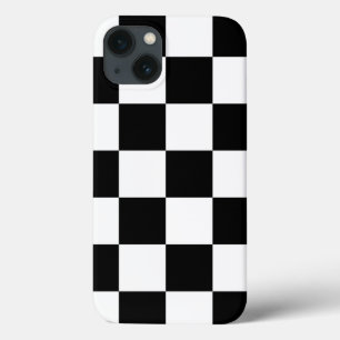 Coques Pour iPhone Motif Checkered noir et blanc audacieux