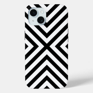 Coque Pour iPhone 15 Motif Chevron Abstrait moderne