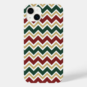 Coque Pour iPhone 14 Plus Motif Chevron blanc rouge vert