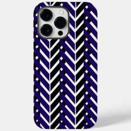 Coque Pour Pour iPhone 14 Pro Max Motif Chevron bleu blanc moderne