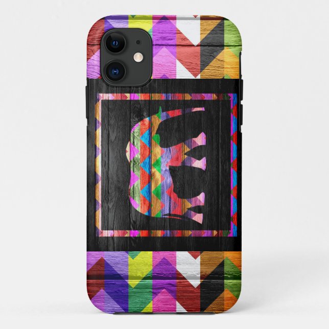 Coques Case-Mate iPhone Motif Chevron Éléphant (Dos)