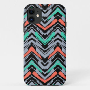 Coque Case-Mate Pour iPhone Motif Chevron Grise, Turquoise Et Corail