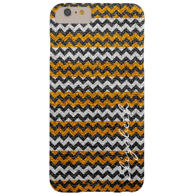 Coques Case-Mate iPhone Motif Chevron jaune cuir (Dos)
