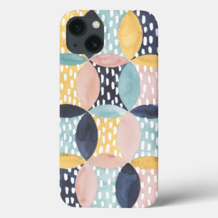 iPhone 13 Coque Motif circulaire Abstrait