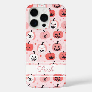 Coques iPhone 16 Pro Motif Citrouille aquarelle avec nom