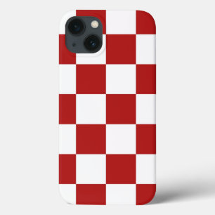 Coques Pour iPhone Motif classique à carreaux rouges et blancs