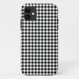 Case-Mate iPhone Case Motif classique en Houndstooth : Noir & Blanc Vint