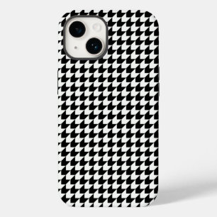 Coque Pour iPhone 14 Motif classique noir en houndstooth