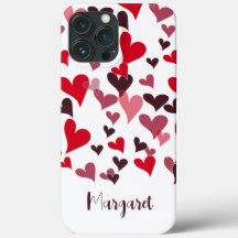 Motif Coeur moderne Monogramme Girly Design