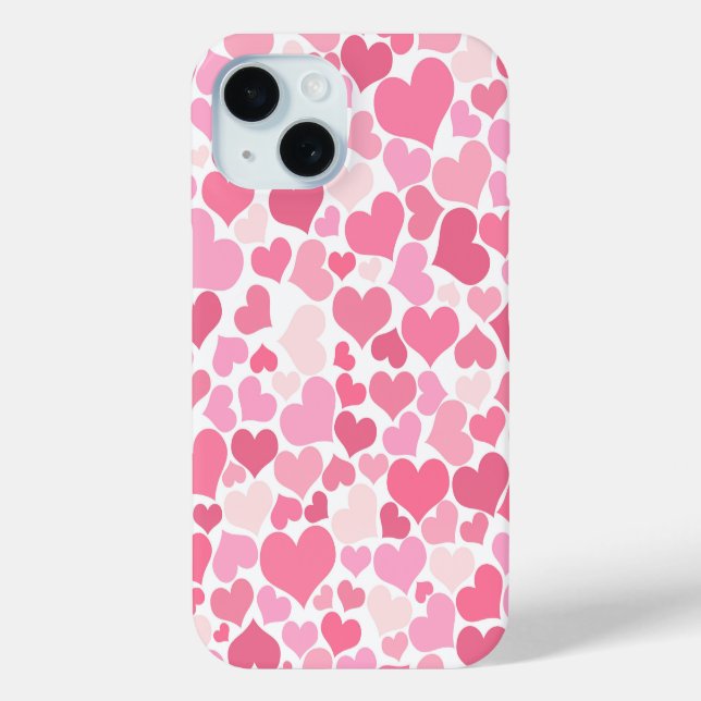 Coques Case-Mate iPhone Motif Coeurs roses mignons (Verso)
