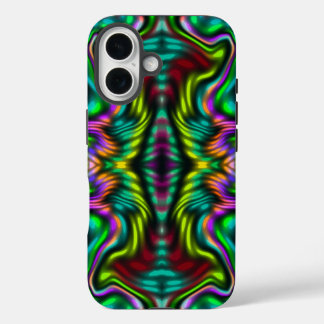 Coques iPhone 16 Motif coloré abstrait.