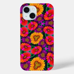 Coque Pour iPhone 15 Motif coloré Daisy Bouquet