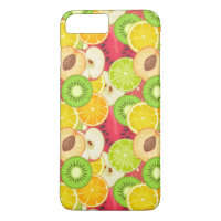 Motif coloré de fruits amusants