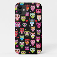 motif coloré mignon d'enfants de hibou