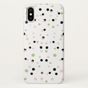 Coques Pour iPhone Motif Confetti moderne rose et menthe