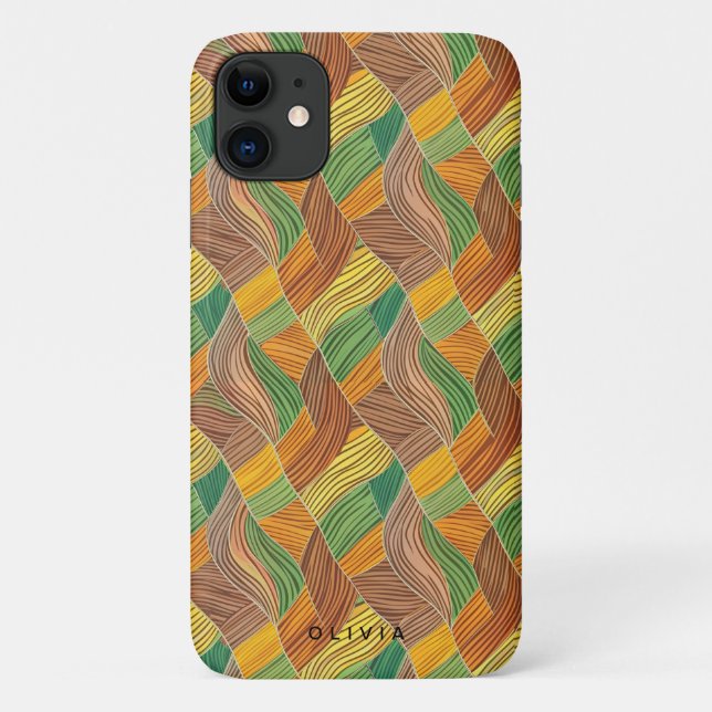 Coques Case-Mate iPhone Motif contemporain psychédélique avec lignes (Dos)