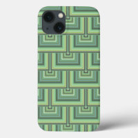 Motif Coque-Mat carré rayures vert olive