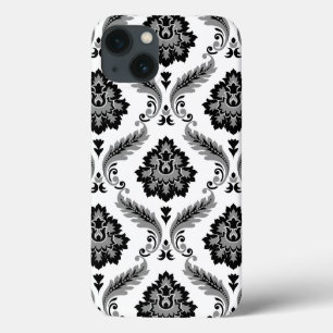 Case-Mate iPhone Case Motif Damassé Rococo Gris Noir Blanc