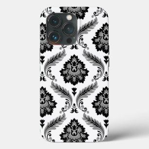 Case-Mate iPhone Case Motif Damassé Rococo Gris Noir Blanc