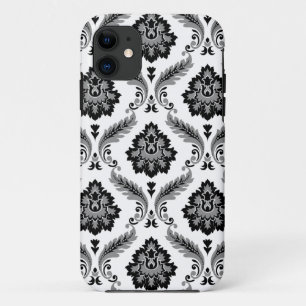 Case-Mate iPhone Case Motif Damassé Rococo Gris Noir Blanc
