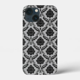 Case-Mate iPhone Case Motif Damassé Rococo Noir sur Gris