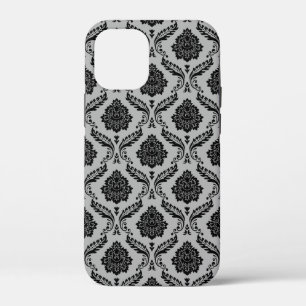 Case-Mate iPhone Case Motif Damassé Rococo Noir sur Gris
