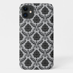 Case-Mate iPhone Case Motif Damassé Rococo Noir sur Gris