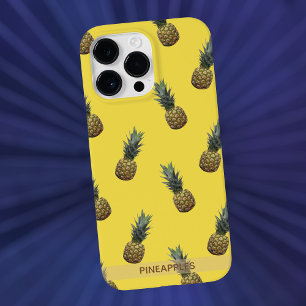 Coques iPhone 16 Pro Max Motif d'ananas tropical Jaune Personnalisé