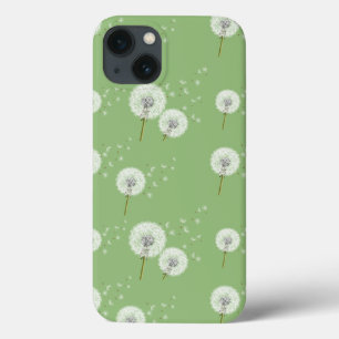 Coques Pour iPhone Motif Dandelion sur Green Arrière - plan