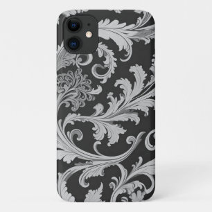 Case-Mate iPhone Case Motif d'antiquités Monochrome Fleur