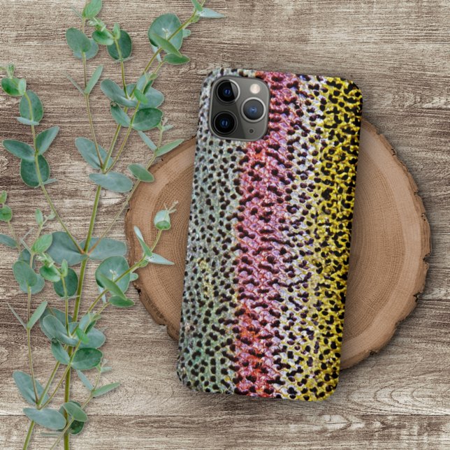 Coques Case-Mate iPhone Motif d'apparence de texture d'écailles de truite  (Créateur téléchargé)
