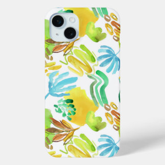 Coque iPhone 15 Mini motif d'aquarelle Abstraite