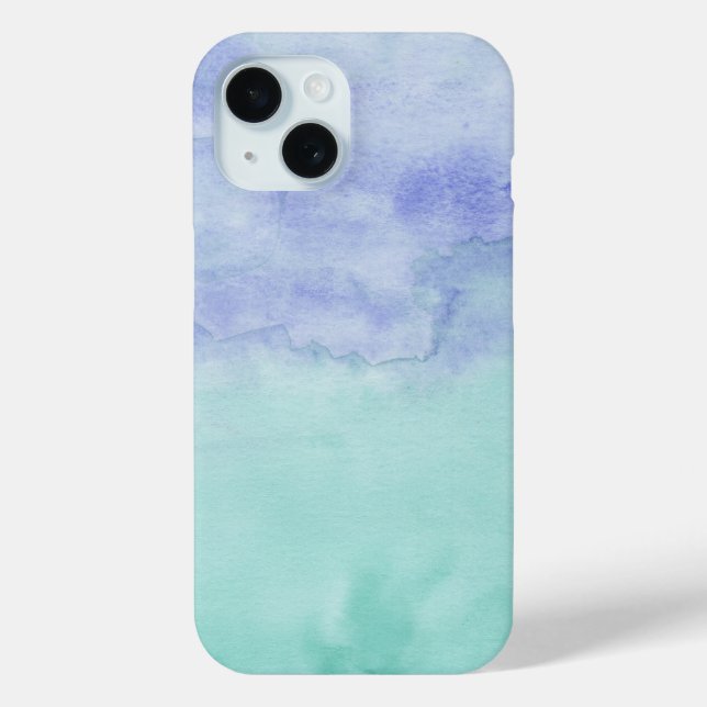 Coques Case-Mate iPhone Motif d'aquarelle Abstraite Creative Aqua Purple (Verso)
