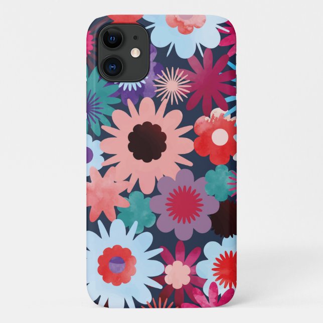 Coques Case-Mate iPhone Motif d'aquarelle florale (Dos)